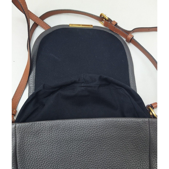 Marc By Marc Jacobs Gray Pebbled Leather Flap Closure Crossbody Bag - Picture 8 of 14